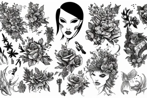 Fineline, snapdragon tattoo idea