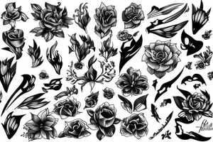 Fineline, snapdragon tattoo idea