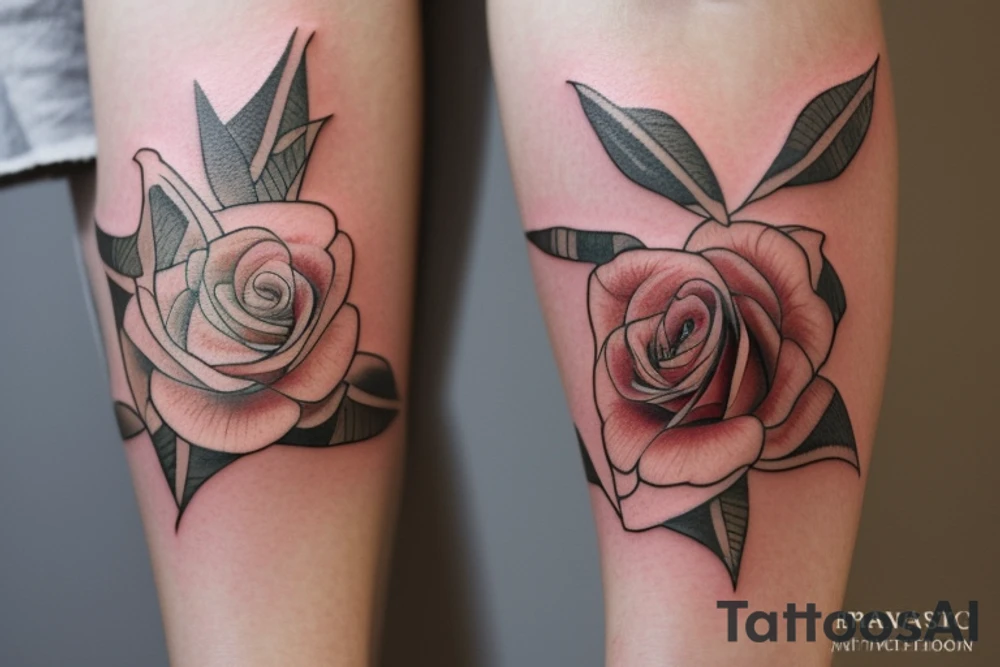The tattoo features a sketched style of a rose, lily, and sunflower arranged in a way that flows naturally, with the flowers and their stems intertwining in a seemingly effortless manner. The design also includes lots of vine-like foliage that winds around the flowers, giving the tattoo an organic, natural feel.

In addition to the flowers and foliage, the design incorporates witchy elements, such as a crescent moon and sun symbols. The crescent moon is depicted with fine lines and no shading, adding a simple yet elegant touch to the design. The sun symbol is also included, adding a complementary celestial element that balances the moon.

The tattoo has no shading, giving it a clean, minimalist look. The use of sketching gives the tattoo a raw, authentic feel that complements the natural elements in the design. The result is a tattoo that feels both earthy and mystical, with a strong connection to nature and the divine.

Overall, the tattoo design is a unique and beautiful combination of floral, witchy, and celestial elements that come together to create a harmonious and captivating piece of body art. tattoo idea