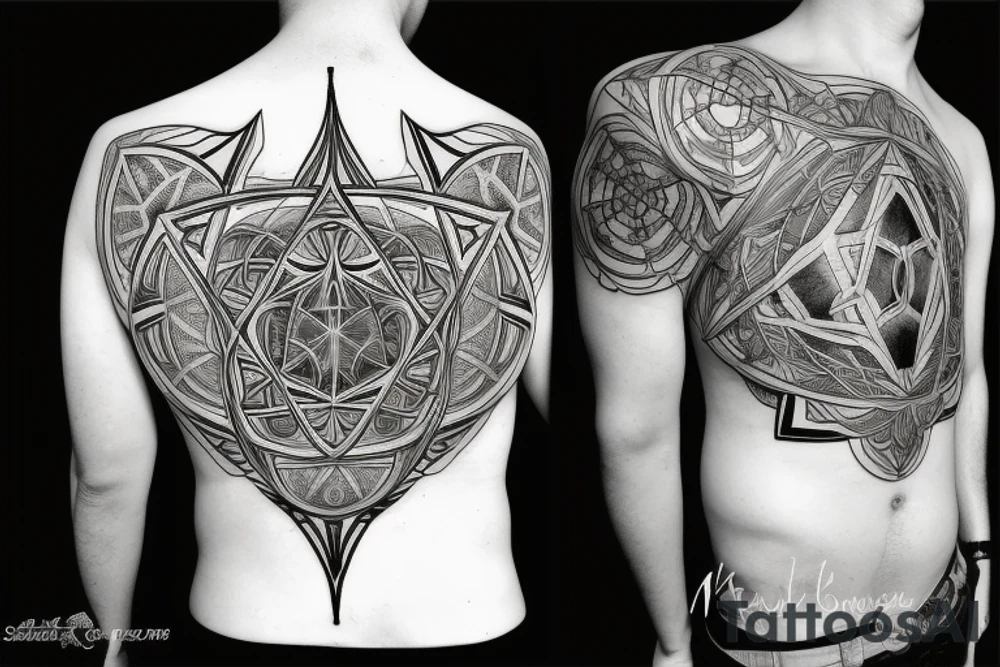 extended Metatron's Cube tattoo idea