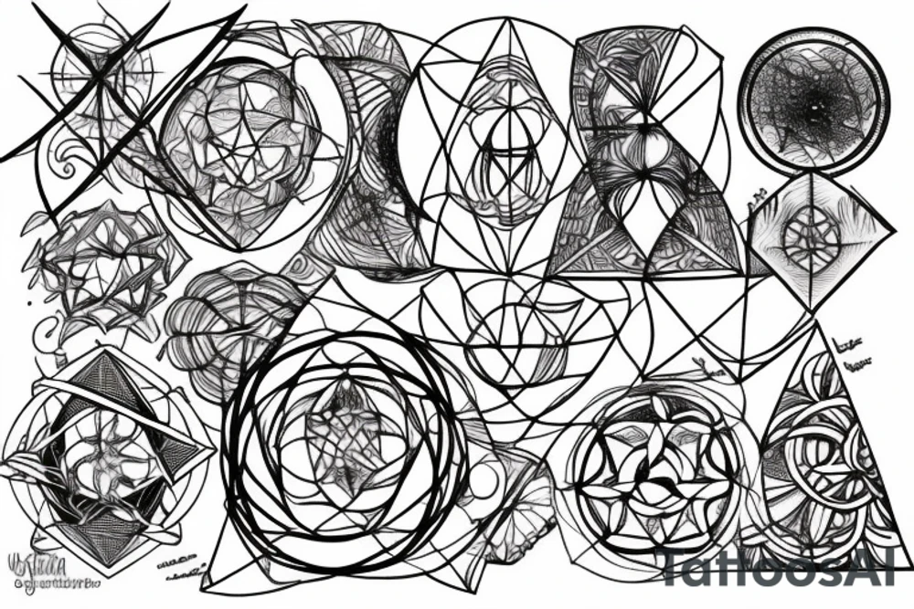extended Metatron's Cube tattoo idea