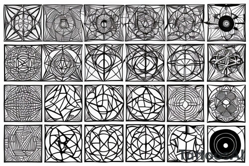 extended Metatron's Cube tattoo idea