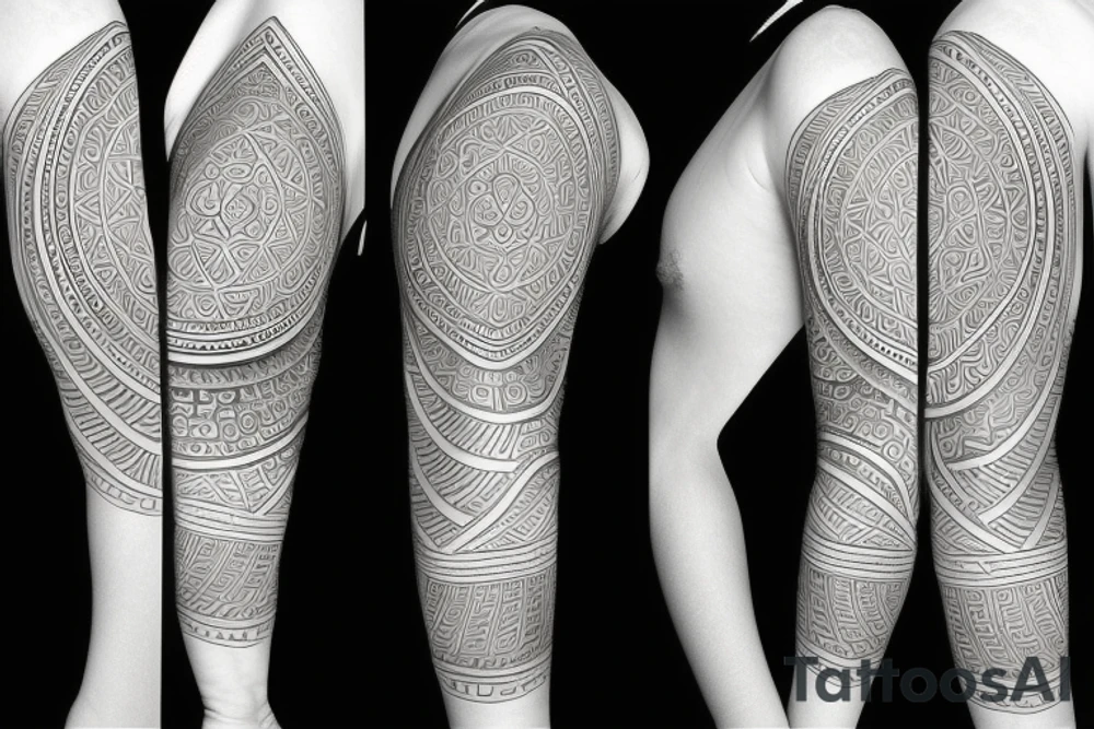 sacred geometry sleeve tattoo idea