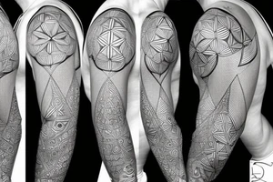 sacred geometry sleeve tattoo idea