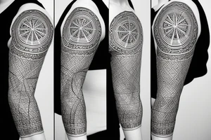 sacred geometry sleeve tattoo idea