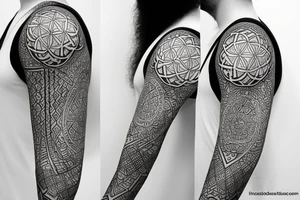 sacred geometry sleeve tattoo idea
