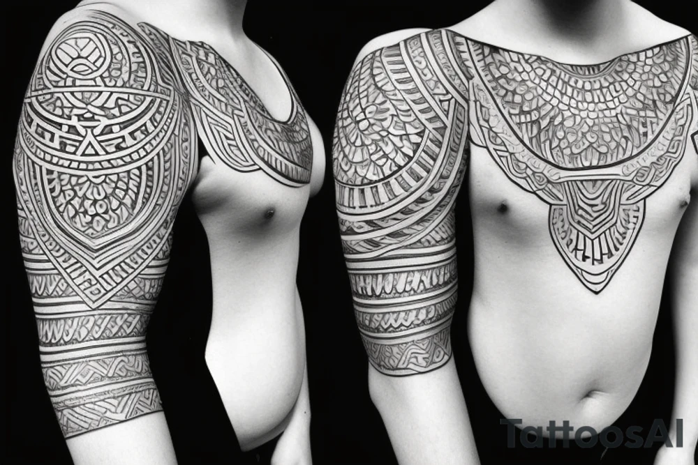 sacred geometry sleeve tattoo idea