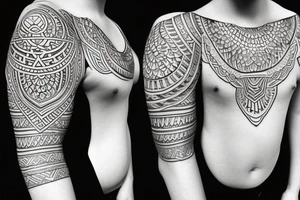 sacred geometry sleeve tattoo idea