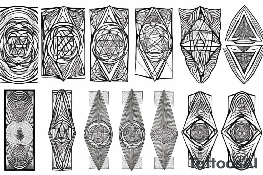 sacred geometry sleeve tattoo idea