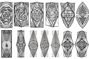 sacred geometry sleeve tattoo idea
