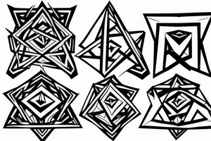 sacred hyper cube tattoo idea