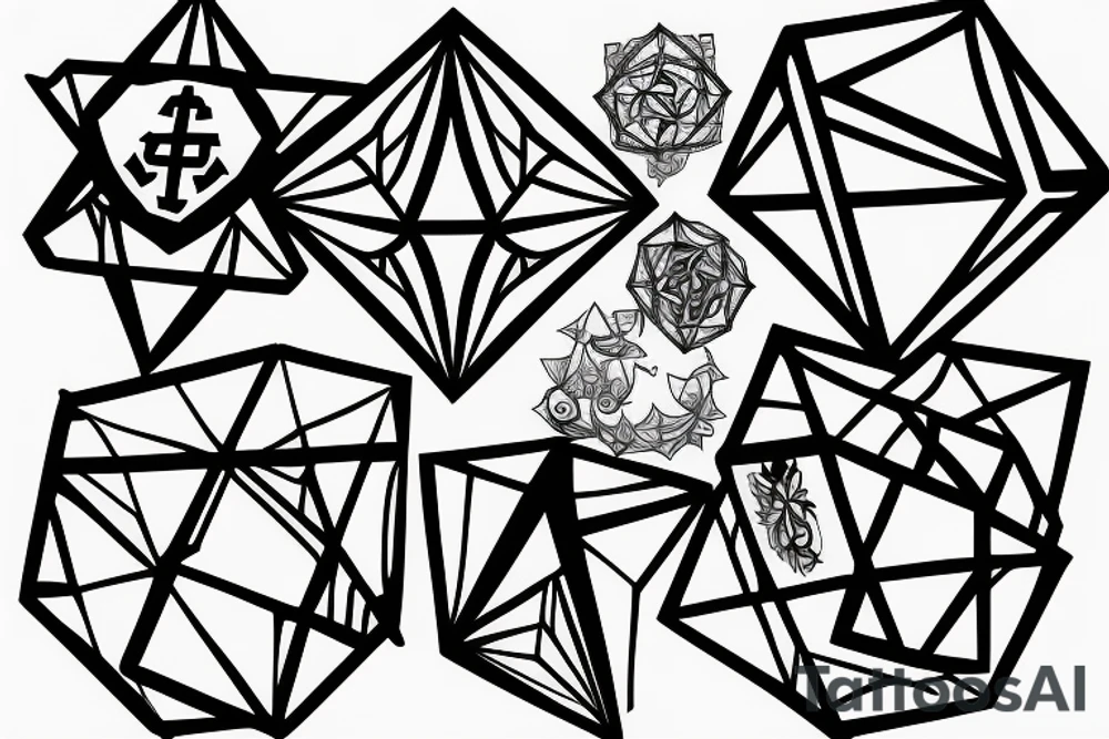 sacred hyper cube tattoo idea