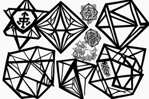 sacred hyper cube tattoo idea