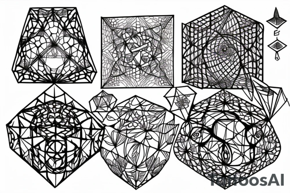 sacred hyper cube tattoo idea