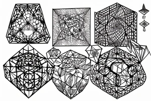sacred hyper cube tattoo idea