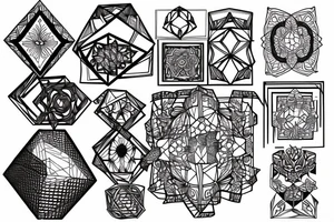 sacred hyper cube tattoo idea