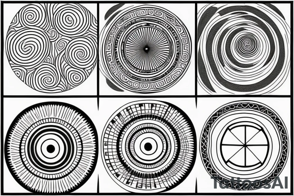 circles and lines tattoo idea