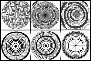 circles and lines tattoo idea