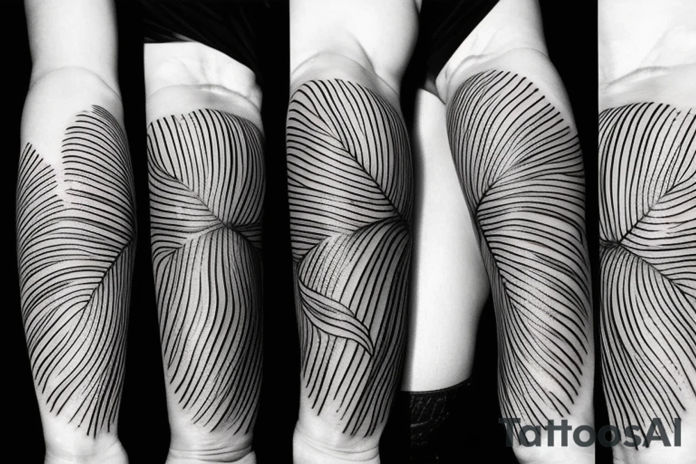 Fineline monstera and Whitchurch tattoo idea