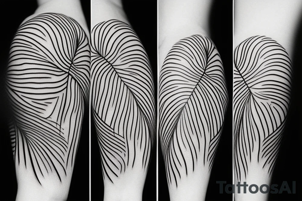 Fineline monstera and Whitchurch tattoo idea