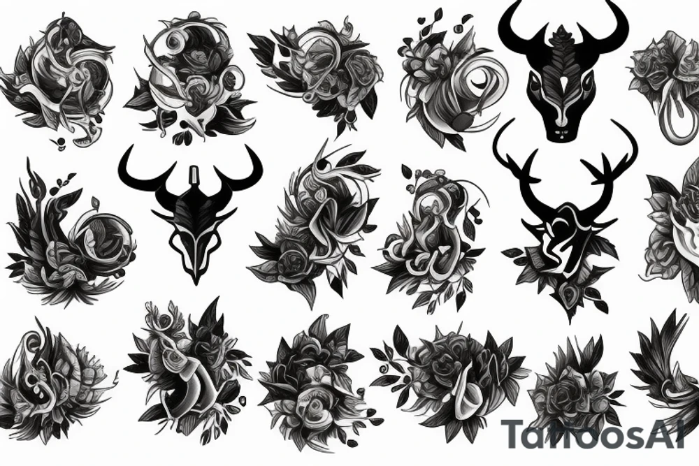 Regeneration and Taurus, stand strong tattoo idea