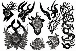 Regeneration and Taurus, stand strong, fineline tattoo idea