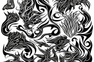 Regeneration and Taurus, stand strong, fineline tattoo idea