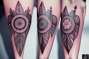 Dreamcatcher, heart nature, fineline, minamalistic tattoo idea
