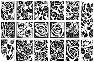 Floral, negative space band tattoo tattoo idea