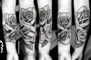 Rose realistic, armband, feminine , black and white, outline tattoo idea