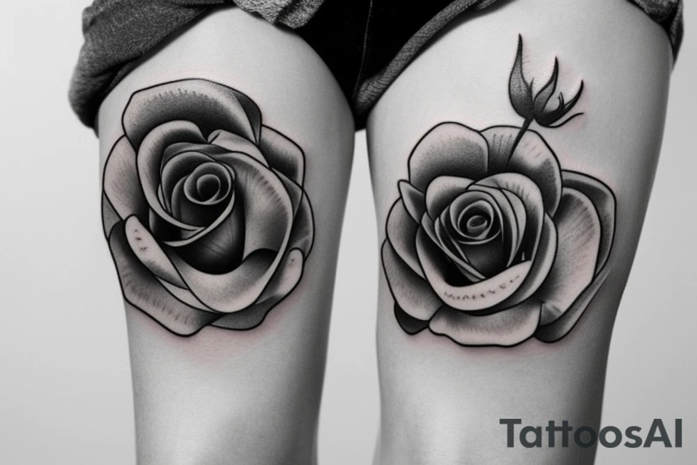 Rose realistic, armband, feminine , black and white, outline tattoo idea
