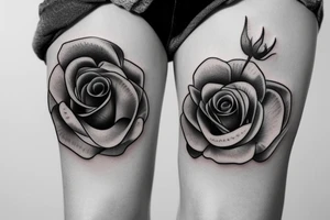 Rose realistic, armband, feminine , black and white, outline tattoo idea