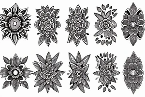 Elegant, flower, mandala armband tattoo idea