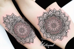 Elegant, flower, Lilly flower, family symbol 
mandala armband tattoo idea