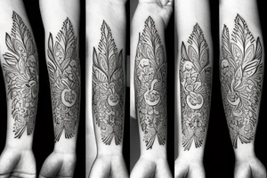 Elegant, flower, Lilly flower, family symbol  armband tattoo idea