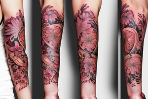Elegant, flower, Lilly flower, family symbol  armband tattoo idea