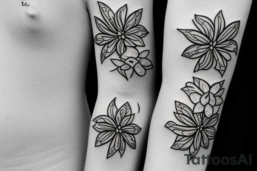 Elegant, Lilly flower armband tattoo idea