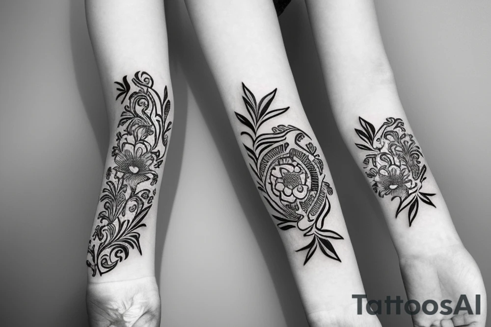 Elegant, Lilly flower armband tattoo idea