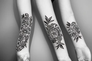 Elegant, Lilly flower armband tattoo idea