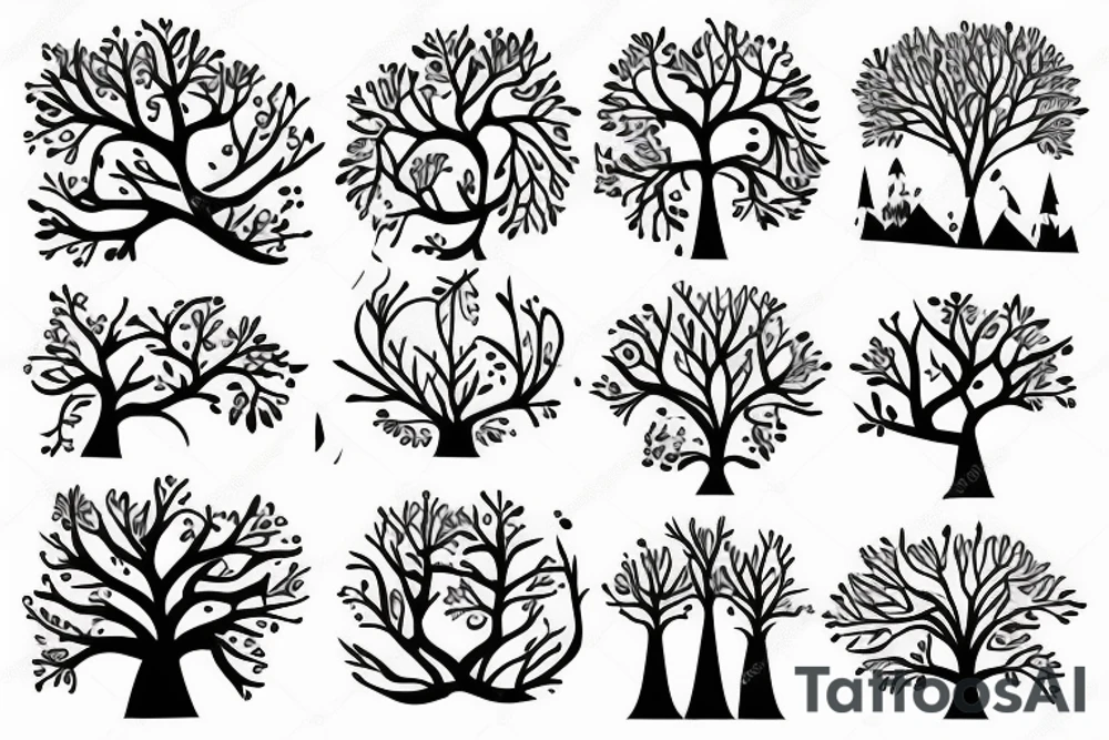 Elegant, happy tree tattoo idea