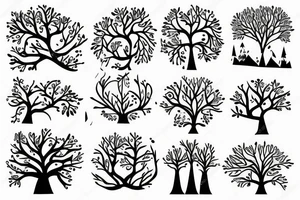 Elegant, happy tree tattoo idea