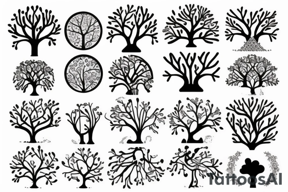 Elegant, happy tree tattoo idea