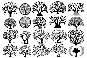 Elegant, happy tree tattoo idea