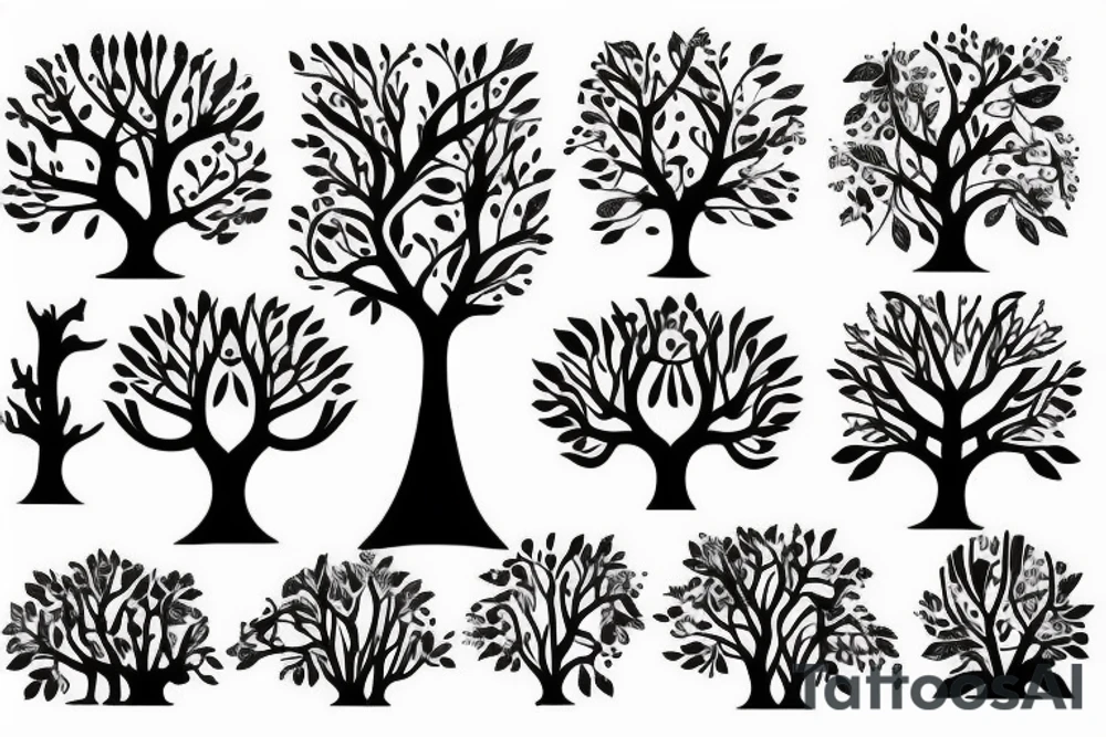 Elegant, happy tree tattoo idea