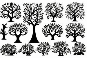 Elegant, happy tree tattoo idea