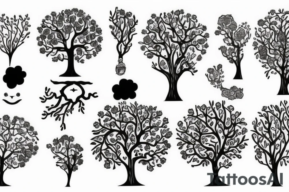 Elegant, happy tree tattoo idea