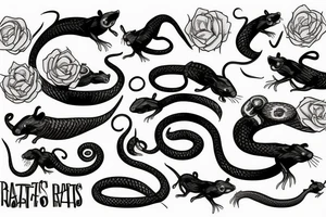 rats bats and snakes tattoo idea