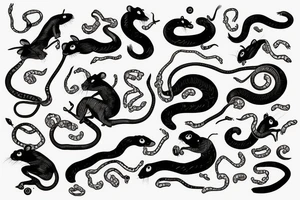 rats bats and snakes tattoo idea