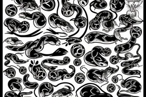 rats bats and snakes tattoo idea