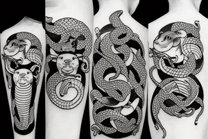 rats bats and snakes tattoo idea